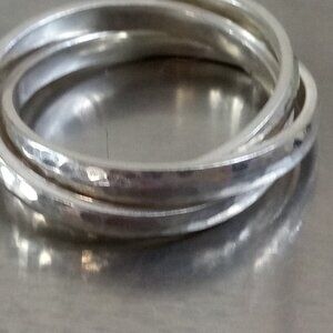 James Avery triple ring size 12 sterling silver